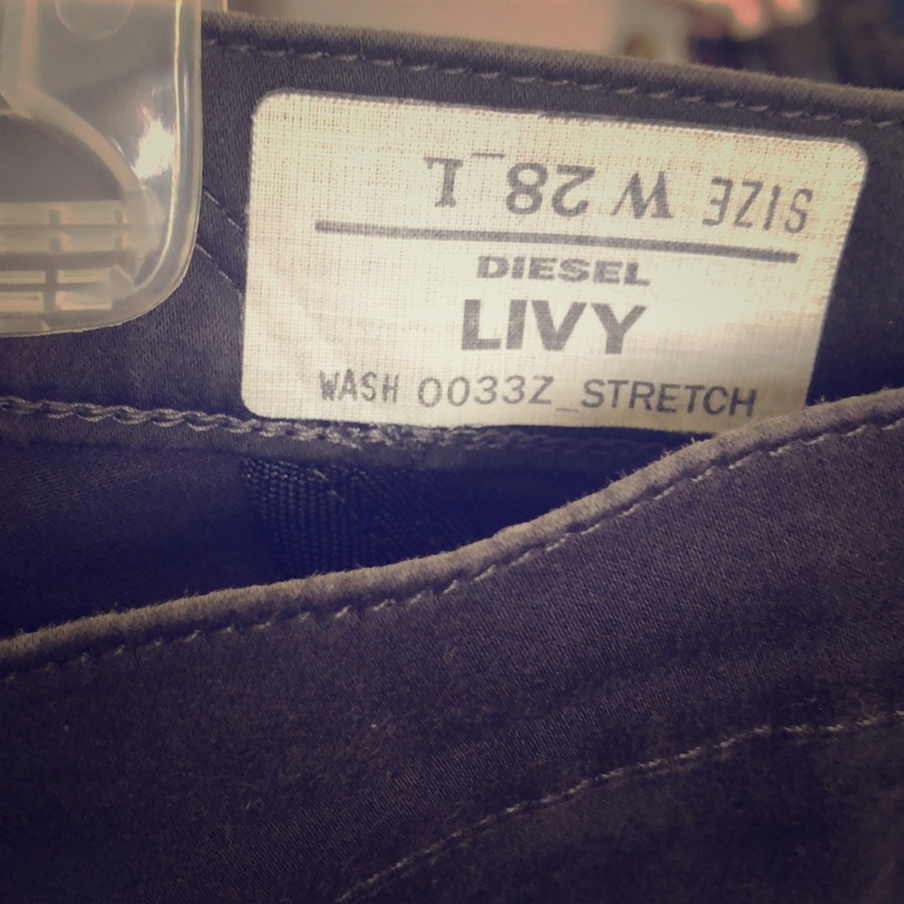 Dark grey stretchy Diesel fashion pants